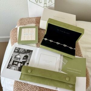 Van Cleef & Arpels Guilloché Vintage Alhambra bracelet 18K white gold 5 motifs